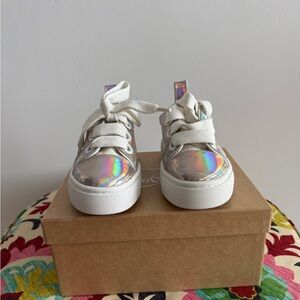 Brand New!! 
Christian Louboutin Iridescent Kids Sneakers with White Laces